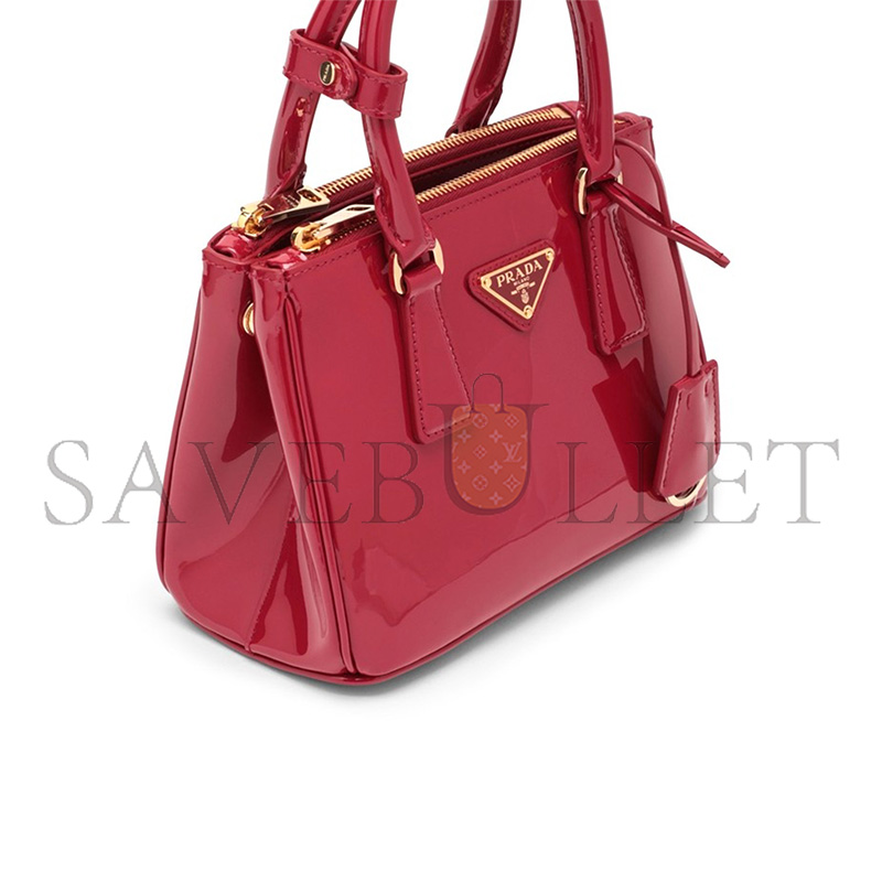 PRADA GALLERIA PATENT LEATHER TOTE BAG 1BA906 (20*15*9.5cm)